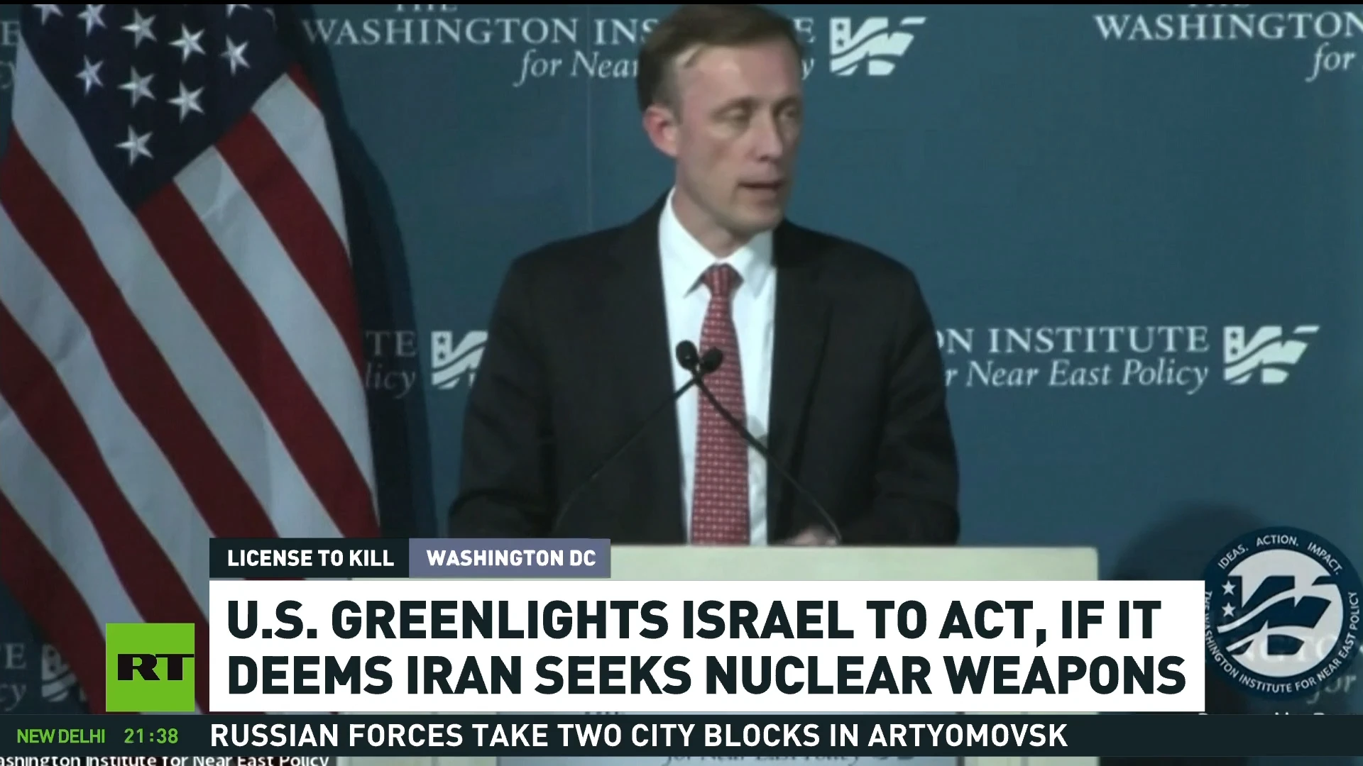 US recognizes Israel's 'freedom of action' if Iran pursues nukes despite Iran's denial — White House