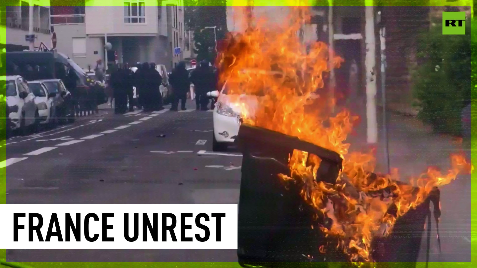 Anti-Macron protest held in Lyon as president visits the city