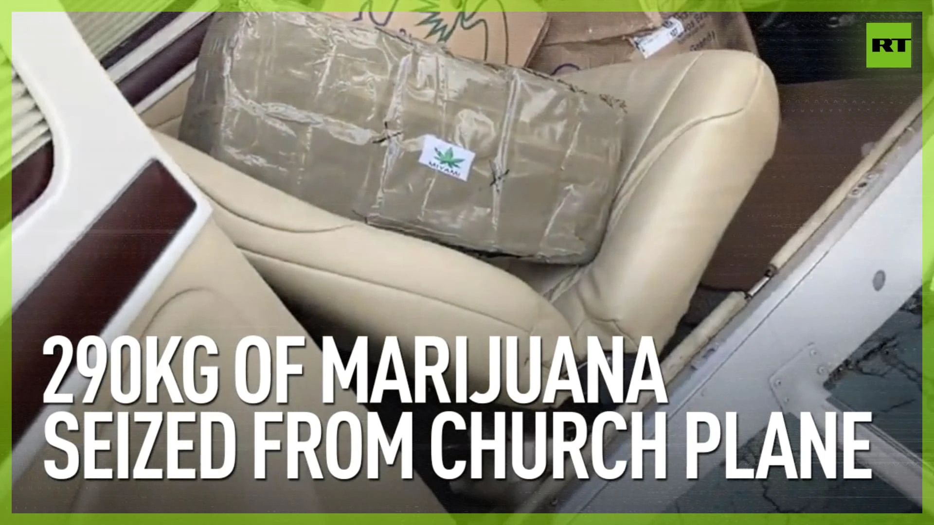 290kg of marijuana seized from church plane