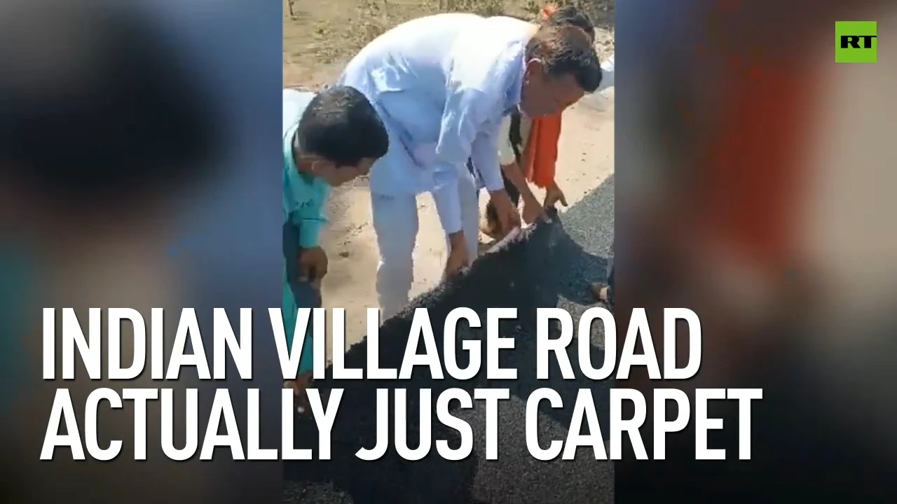 Indian village road actually just carpet