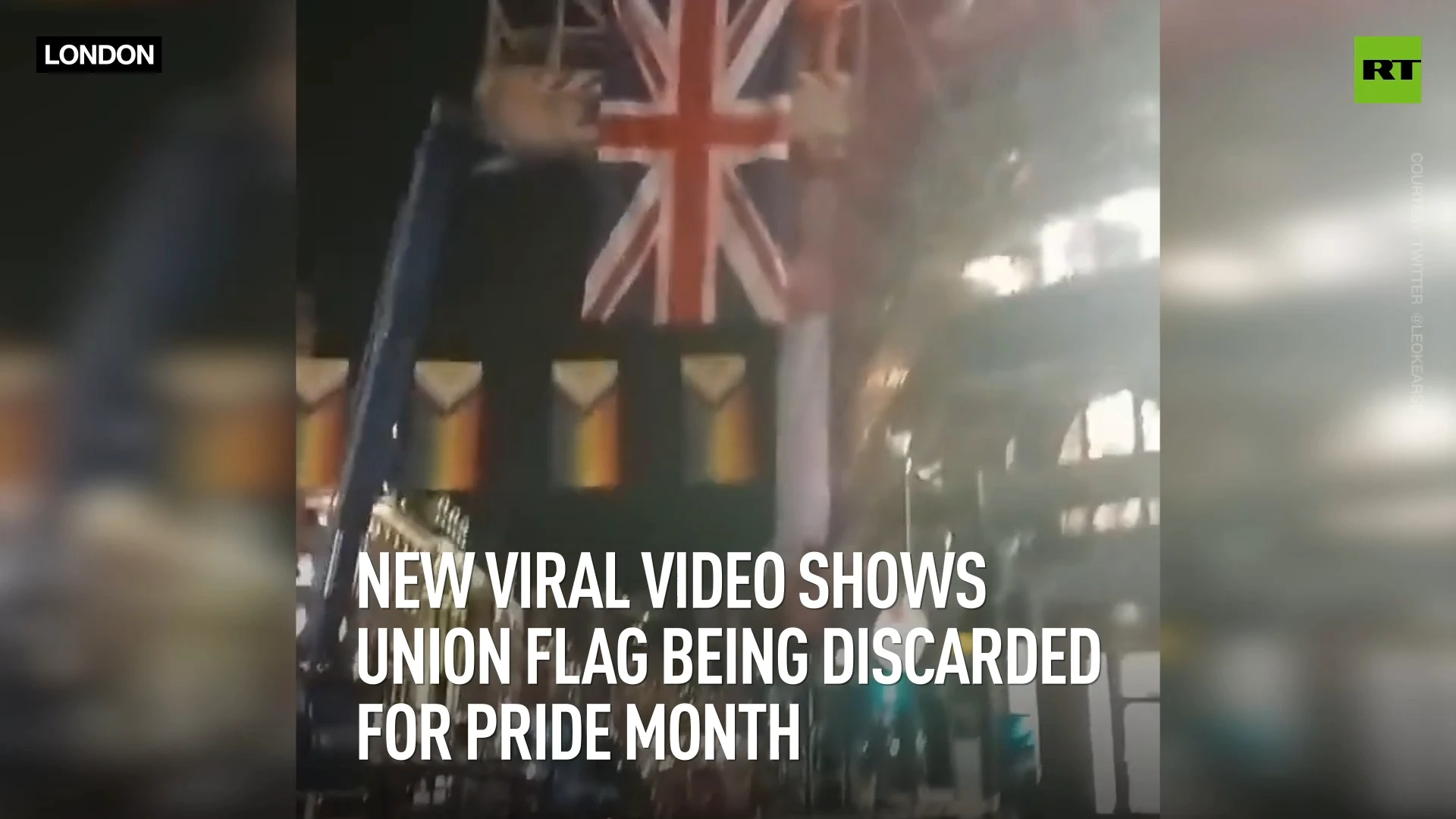 New viral video shows Union Flag being discarded for Pride Month