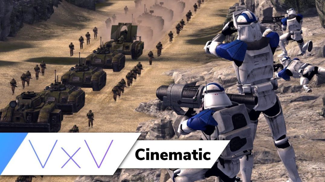 [Star Wars vs. Warhammer 40k] 501st Ambush the Imperial Guard | Cinematic Battle Sim (Mirrored)