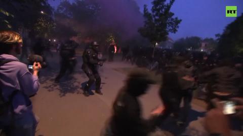 Clashes erupt as protesters rally against woman’s sentencing in Germany