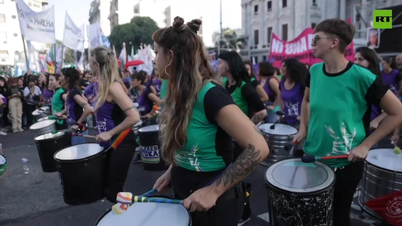 Women rally against gender violence in Buenos Aires