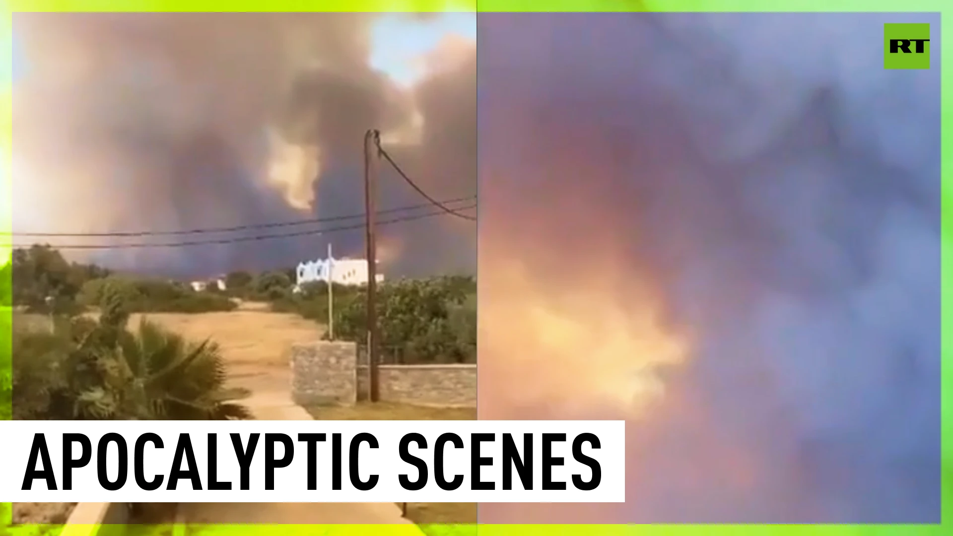 Wildfire rages on Greek island of Rhodes