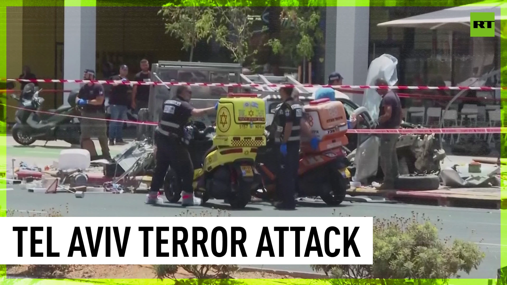 Car rams into pedestrians in Tel Aviv