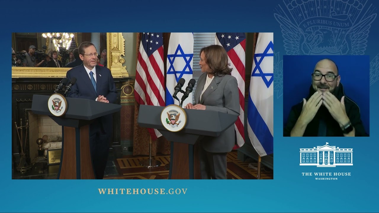 Vice President Harris Participates in a Bilateral Meeting with President Isaac Herzog