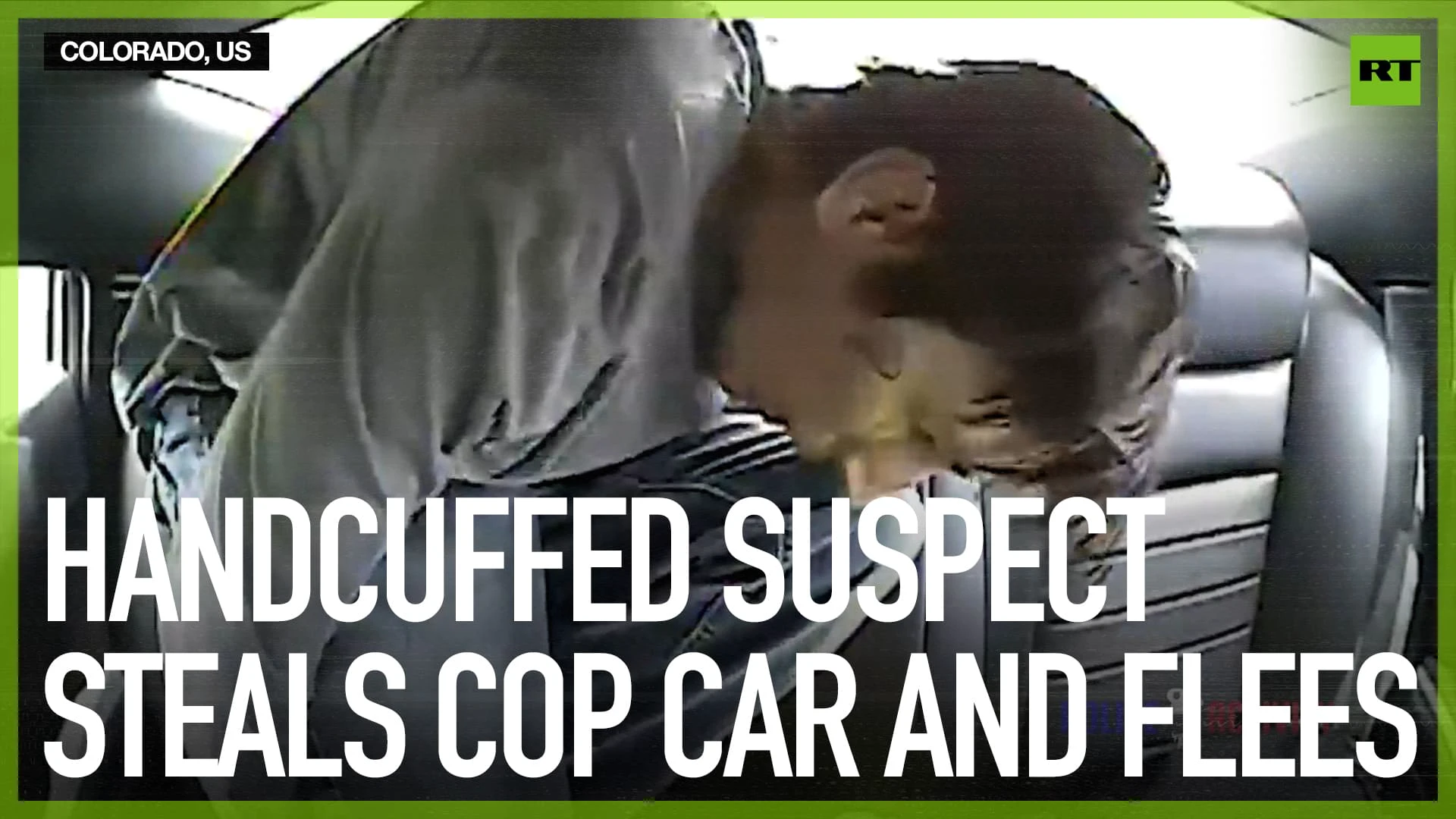 Handcuffed suspect steals cop car and flees