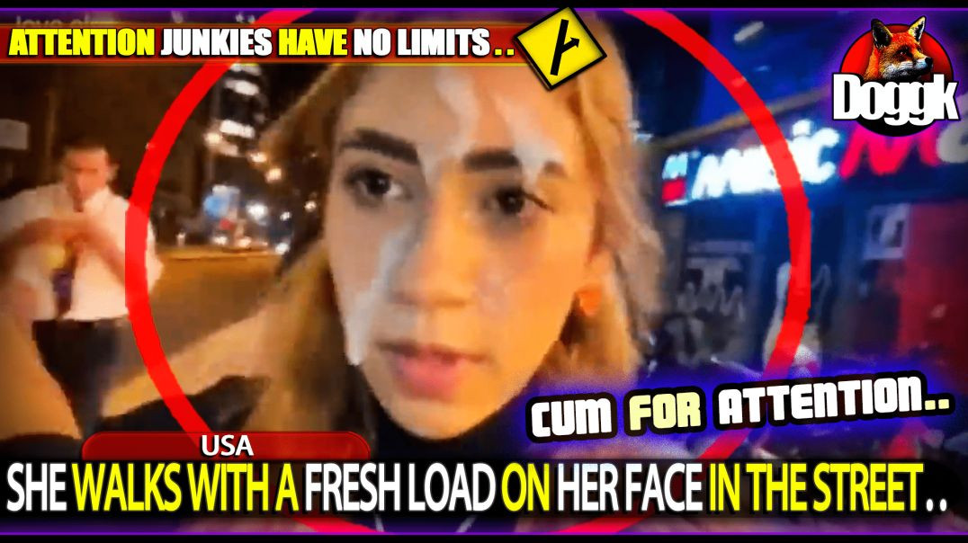 SHE WALKS WITH A " FRESH LOAD " ON HER FACE IN THE STREETS.. (USA)