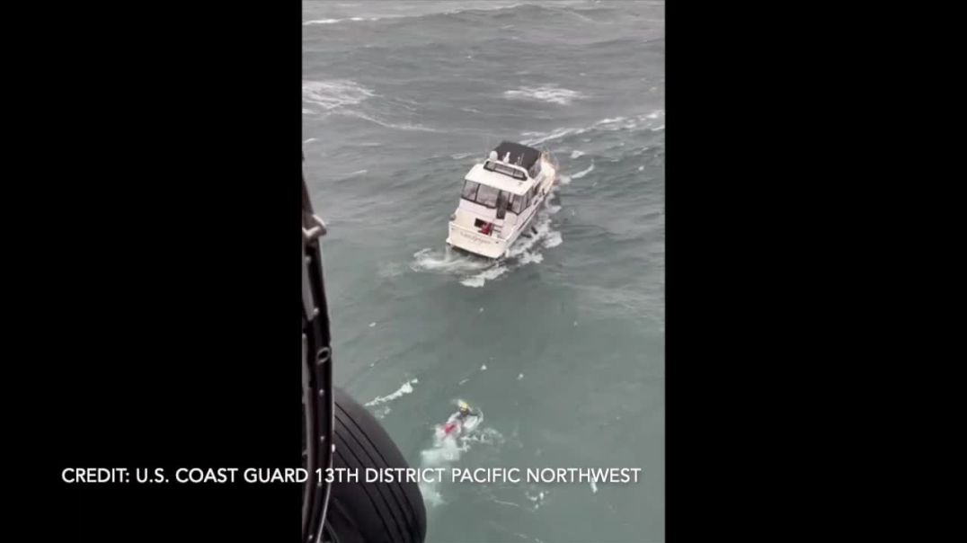 Coast Guard Rescues Mariner After Waves Capsizes Boat