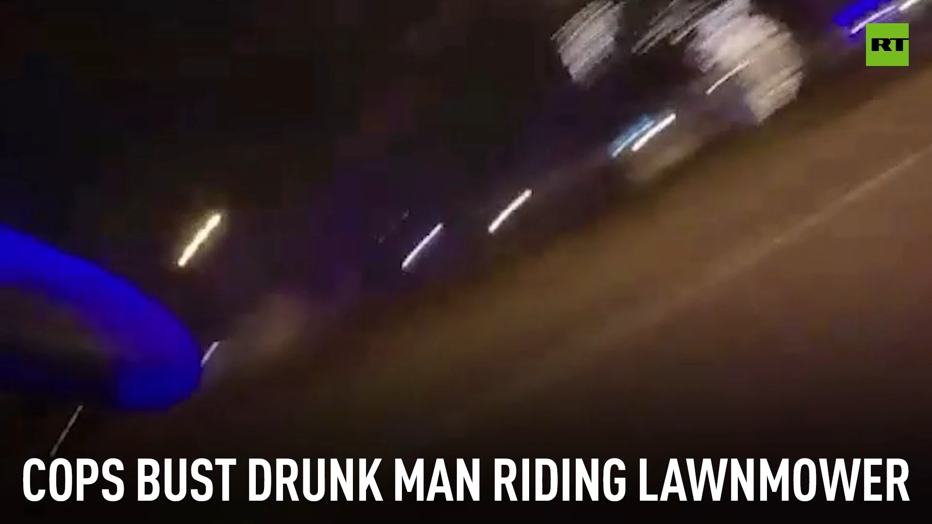 Cops bust drunk man riding lawnmower