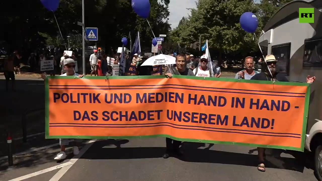 March in Heilbronn, Germany against government policies