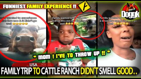 FAMILY TRIP TO CATTLE RANCH DIDN'T SMELL GOOD.. (USA) >> FUNNIEST REACTIONS EVER ! DON'T MISS IT !! ^^