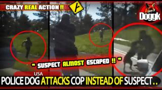 POLICE DOG ATTACKS COP INSTEAD OF SUSPECT.. (USA)