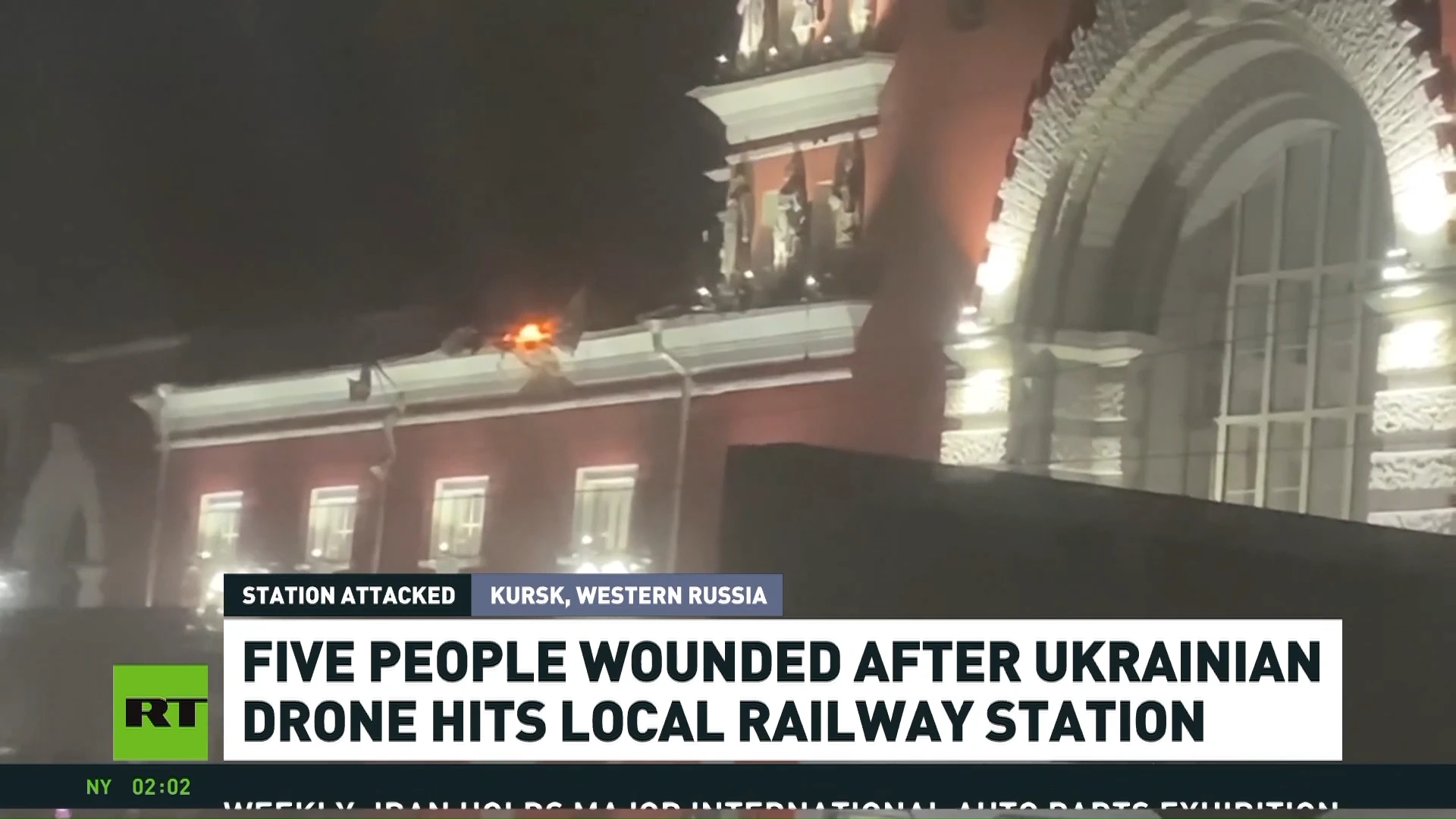 Drone hits railway satiation in Russian city, injuring several people