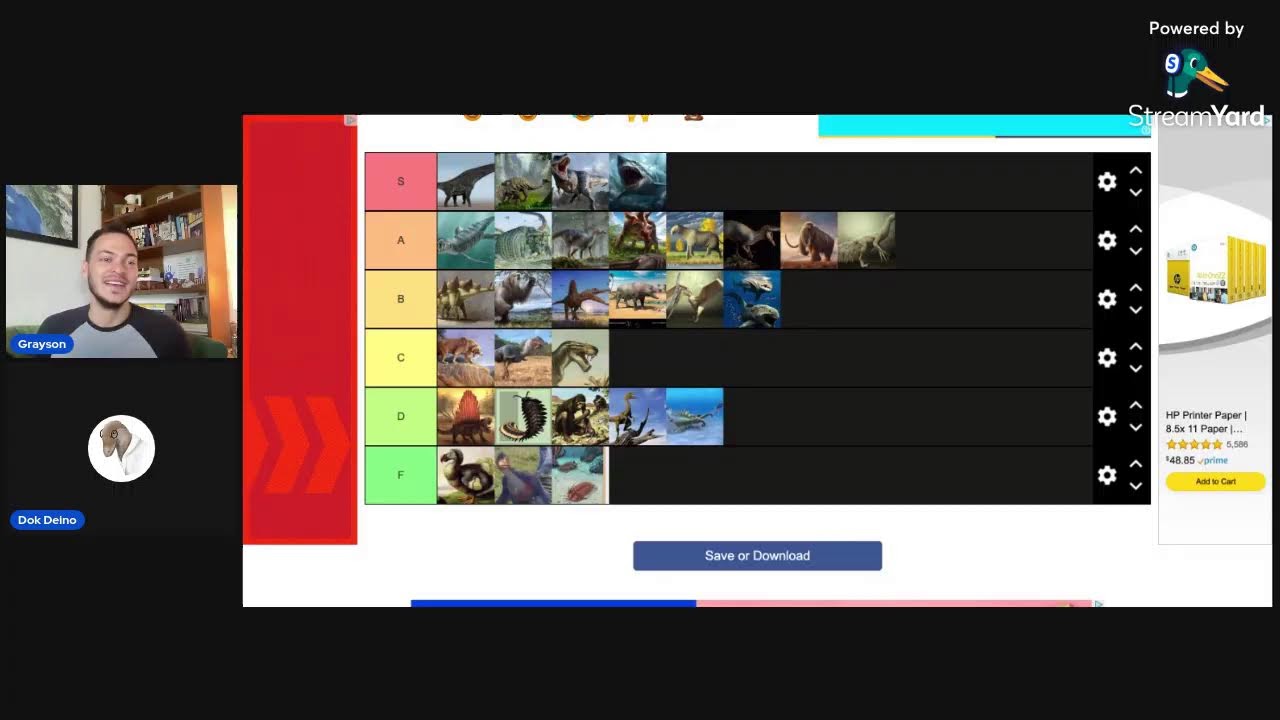 Prehistoric Animals Tierlist w/@DoktorDeino