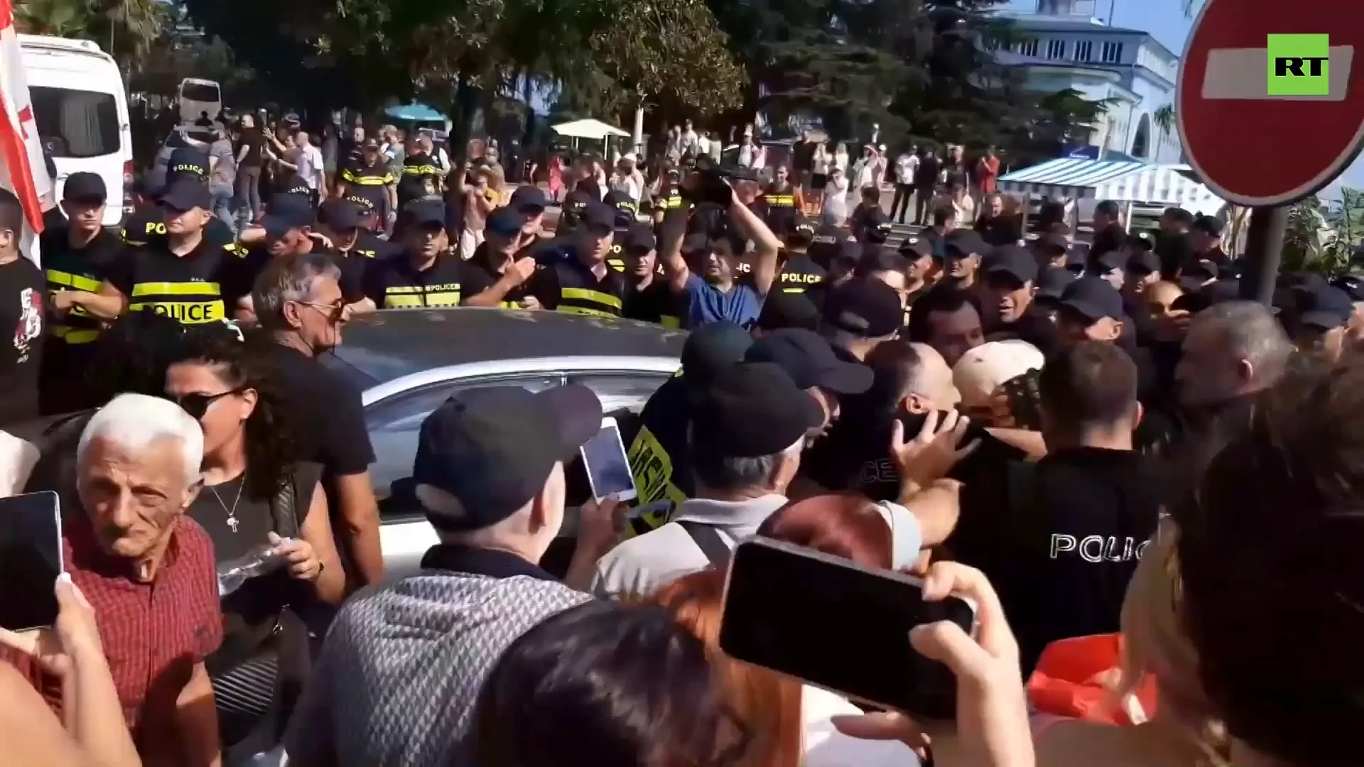 23 people detained at Georgian protest against arrival of Russian cruise ship