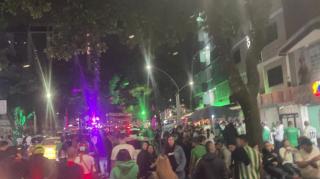 World Famous 70th Street In Laureles Medellin After Football Match