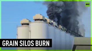 Fire engulfs grain silos in French port of La Rochelle