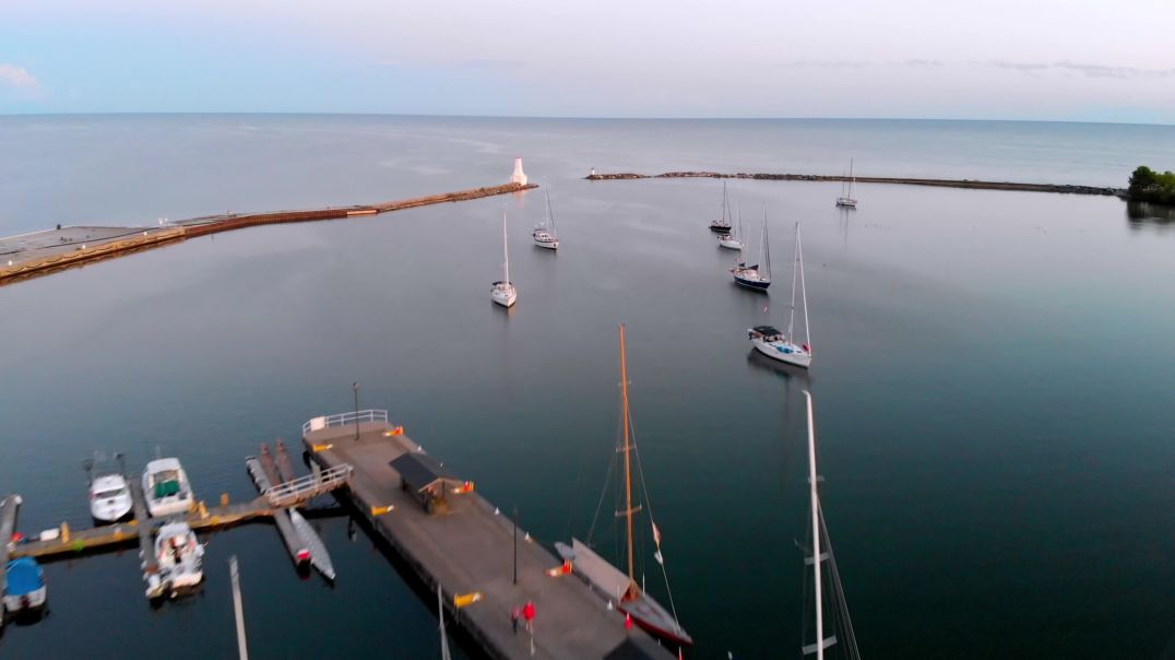 Drone captures breath taking beauty from above at the harborfront