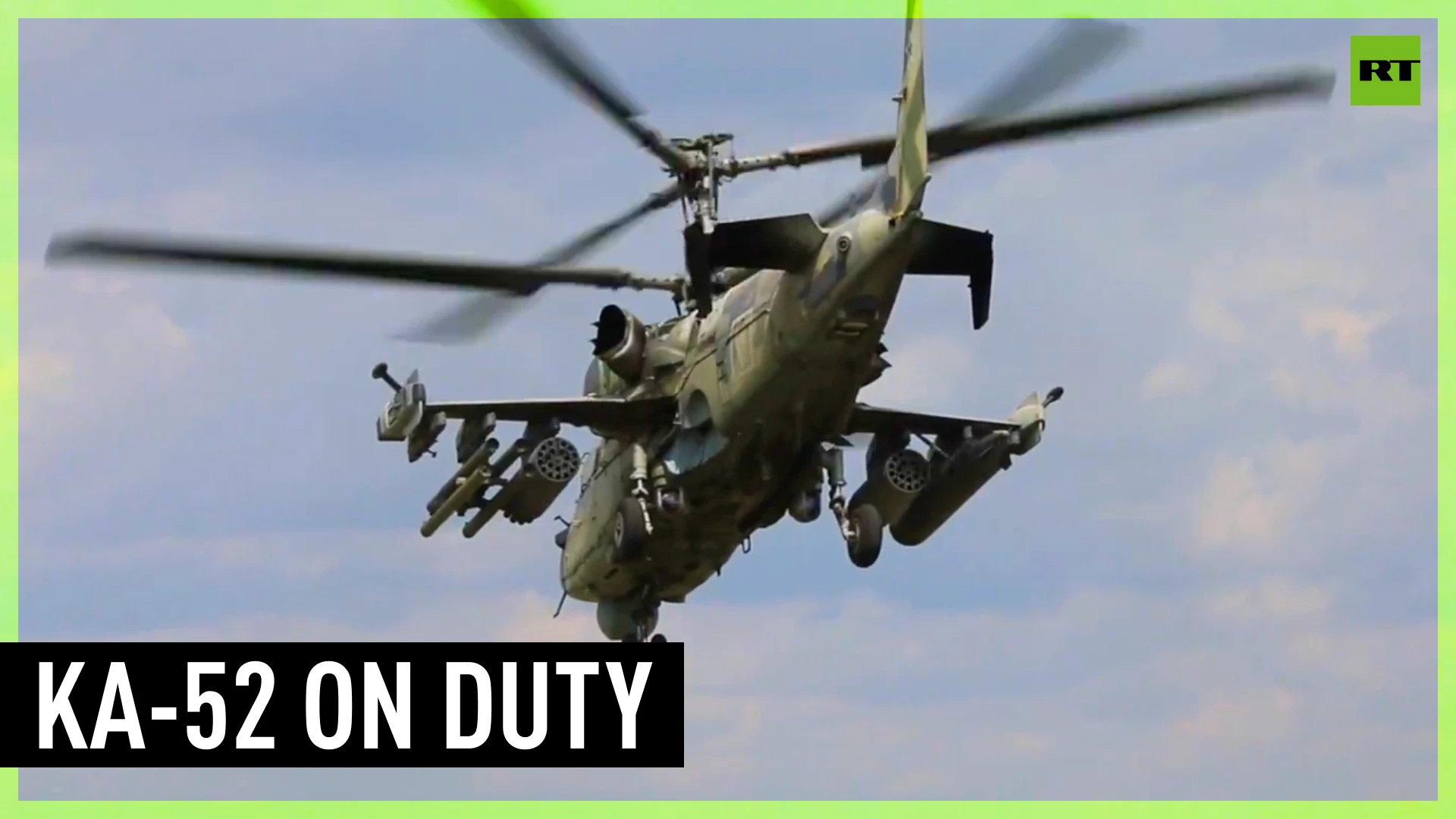 Ka-52 attack helicopters in action