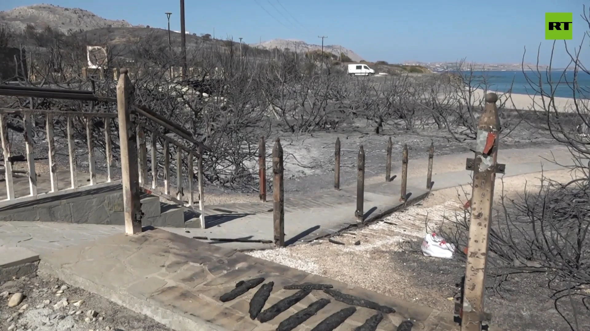 Devastating aftermath of Rhodes wildfires