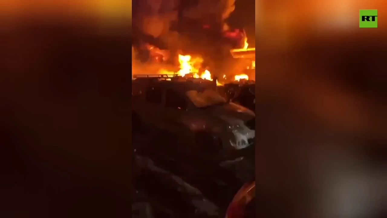 Deadly explosion in Dagestan causes huge fire