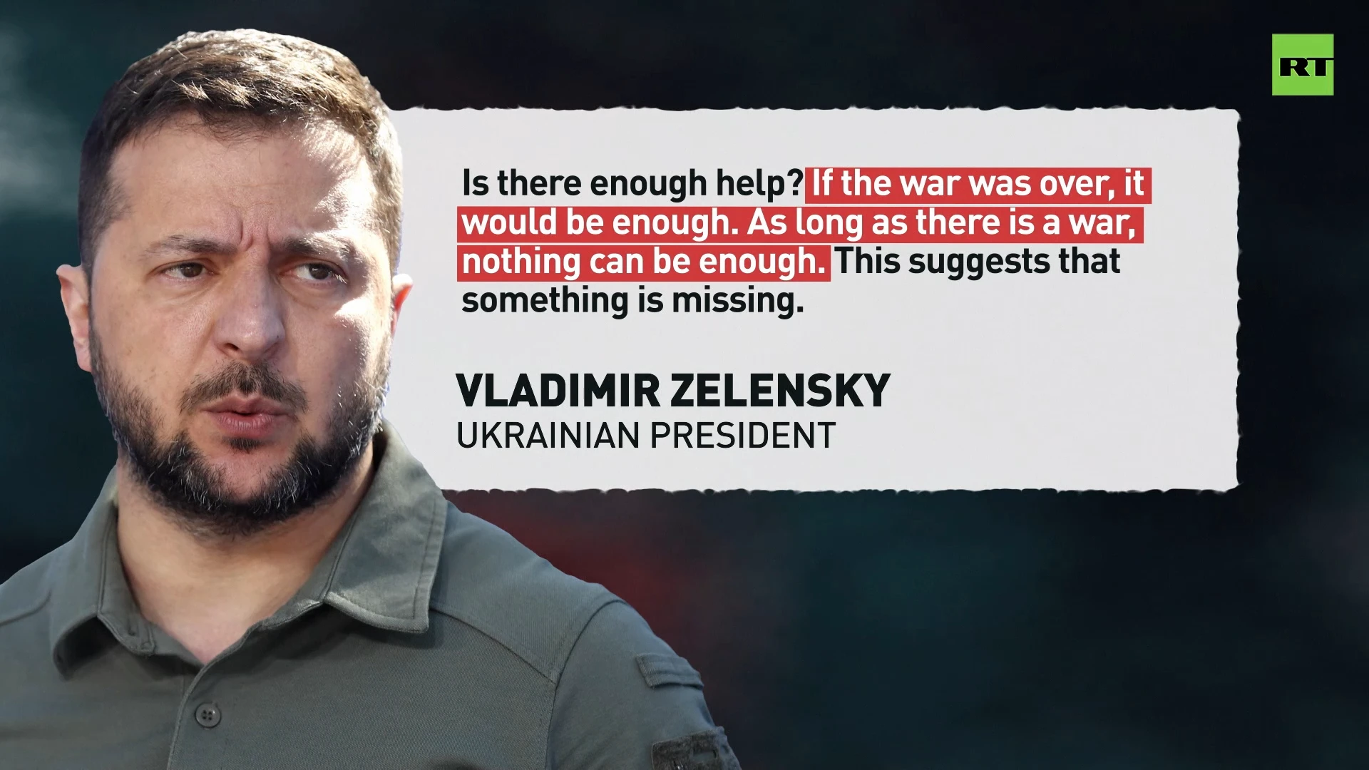 US blocks probe on Kiev aid spending as Zelensky says 'nothing is enough' for Ukraine