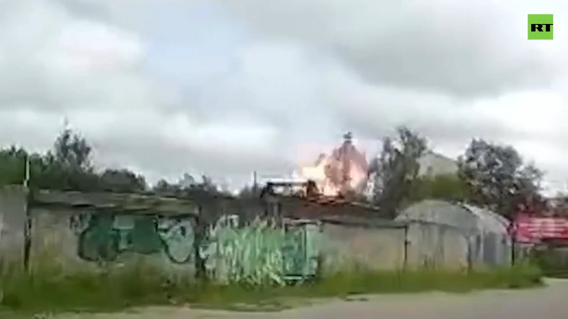 Moment of explosion caught on dashcam in Sergiyev Posad