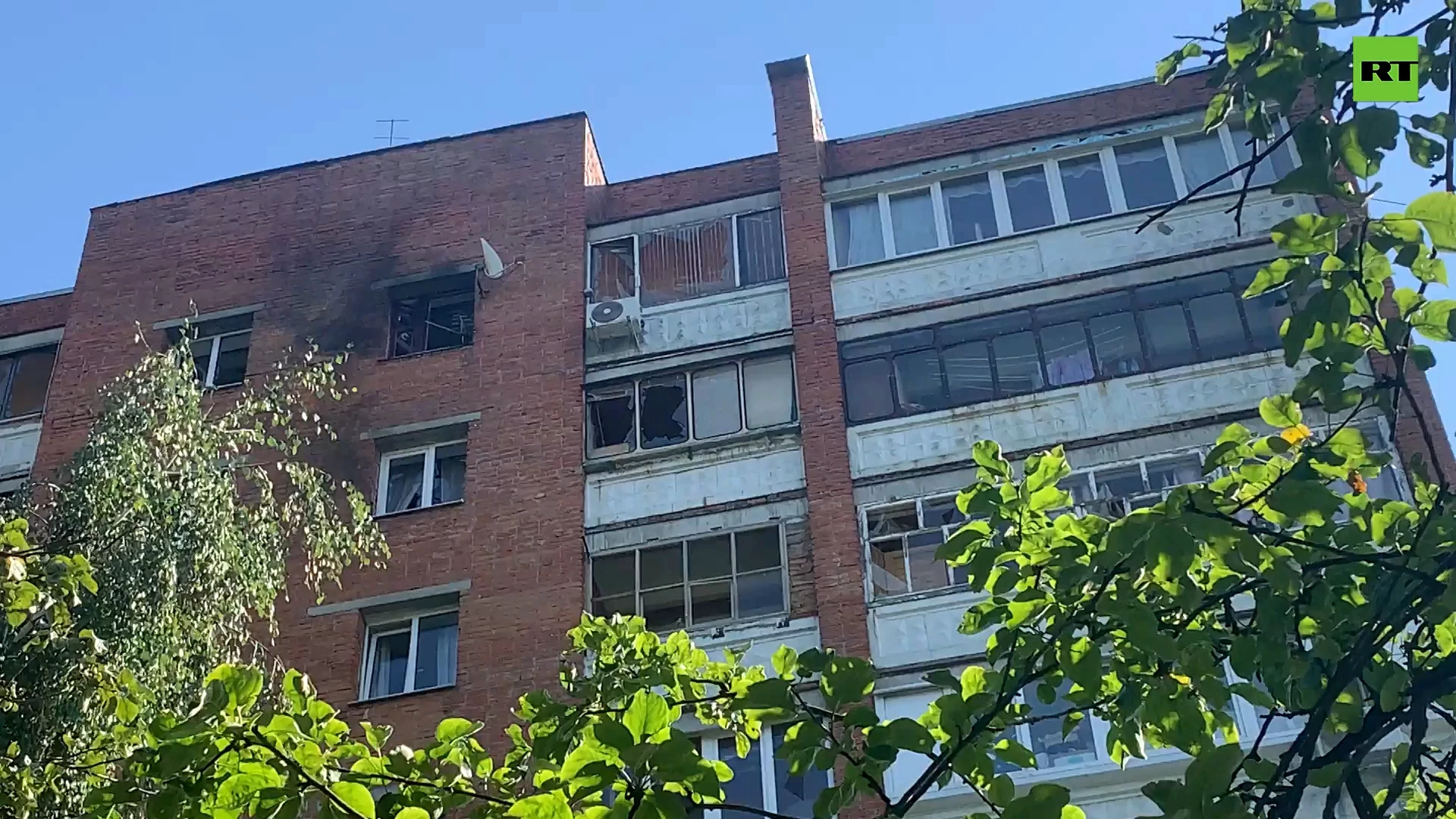 Ukrainian drone hits apartment building in Russian city of Kursk