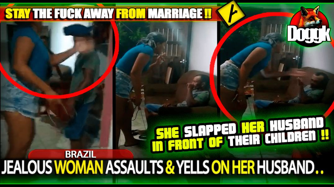 JEALOUS WOMAN ASSAULTS & YELLS ON HER HUSBAND.. (BRAZIL)