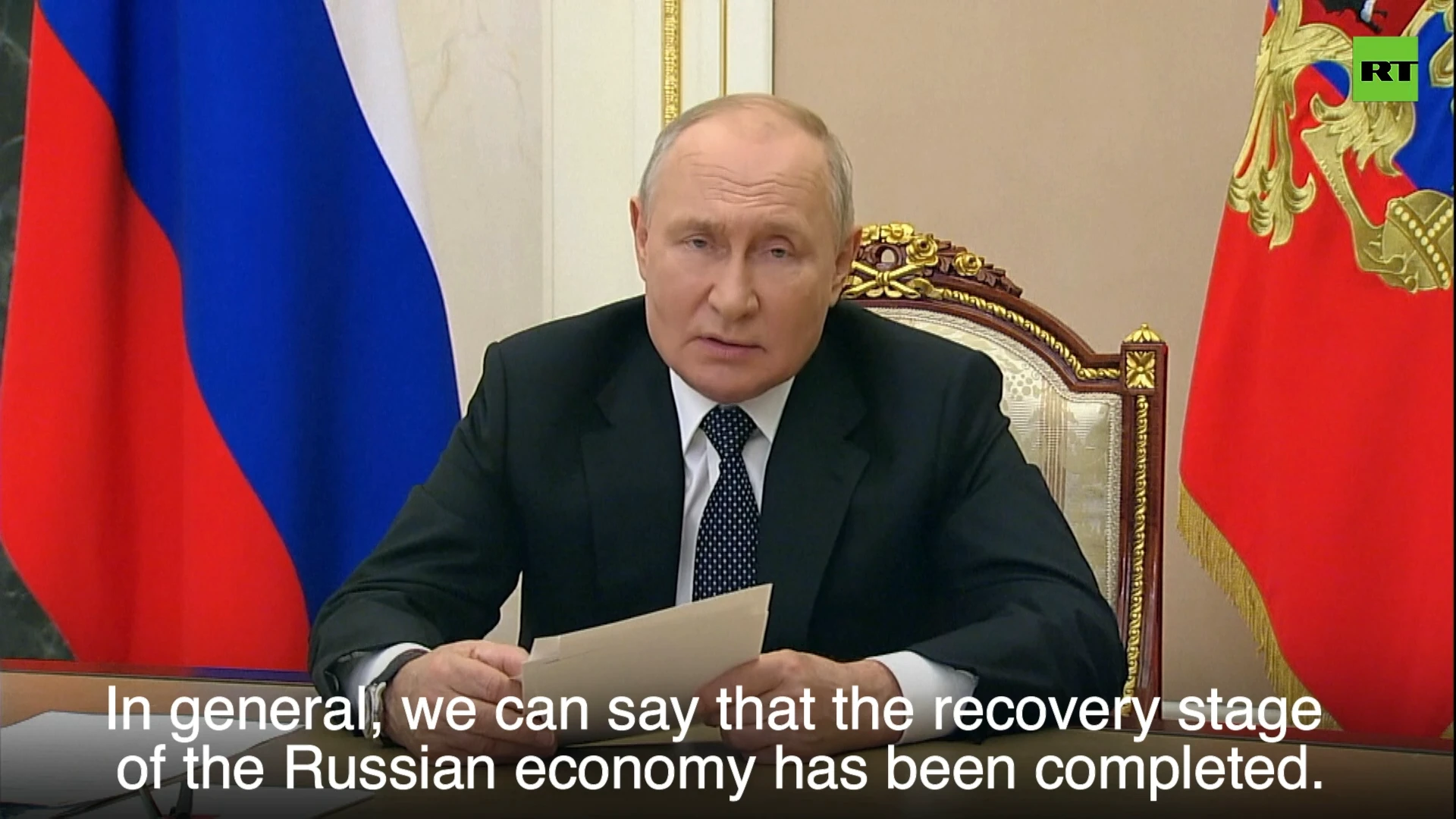 Recovery stage of Russian economy completed - Putin