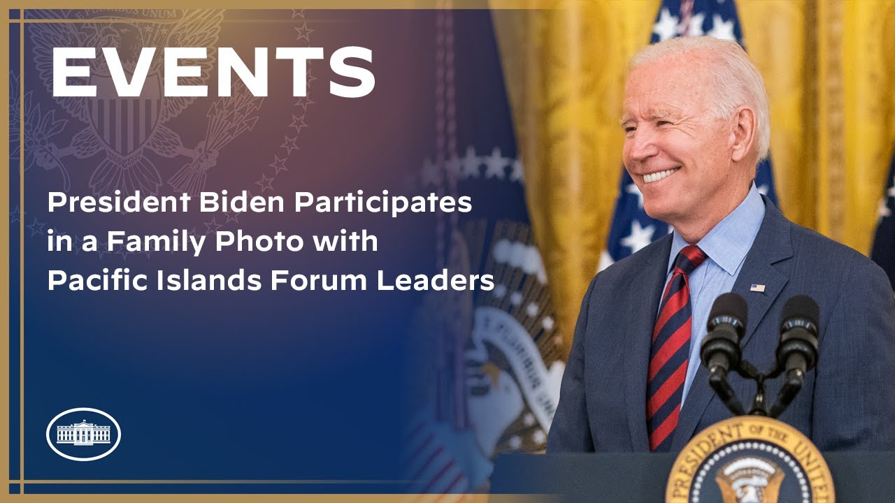 President Biden Participates in a Family Photo with Pacific Islands Forum Leaders