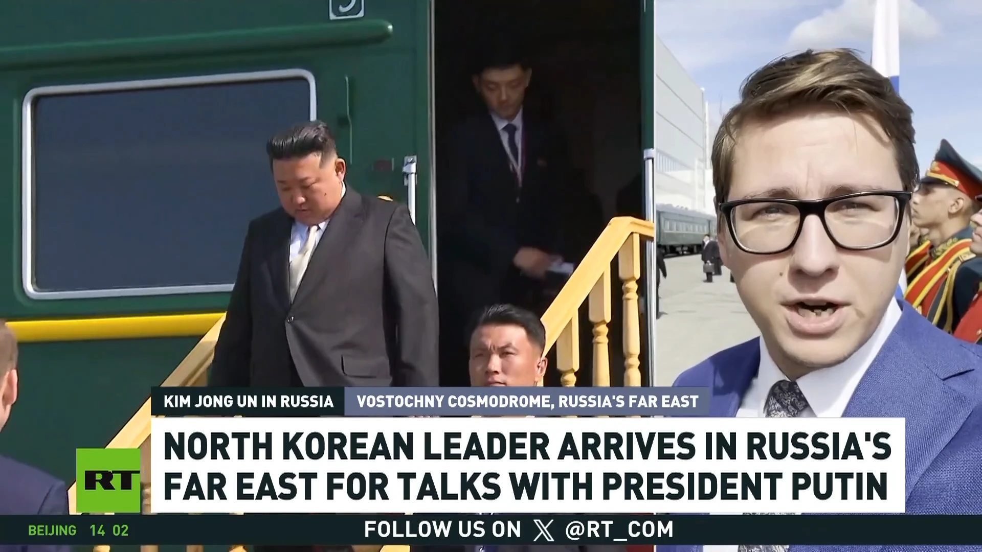 Kim Jong Un arrives in Russia’s Far East for talks with Putin