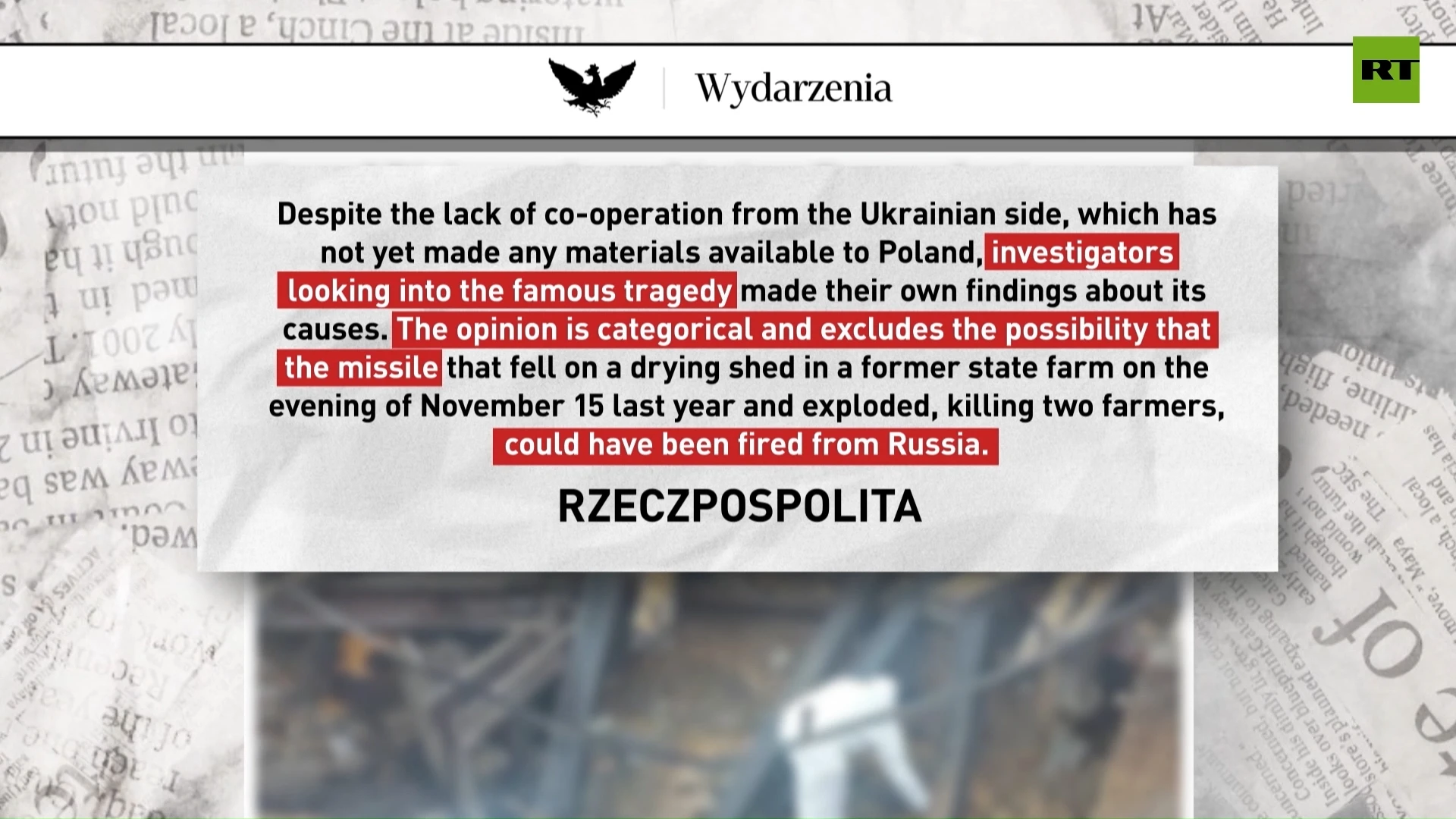 Missile that killed two in Poland was Ukrainian, experts confirm – Polish media