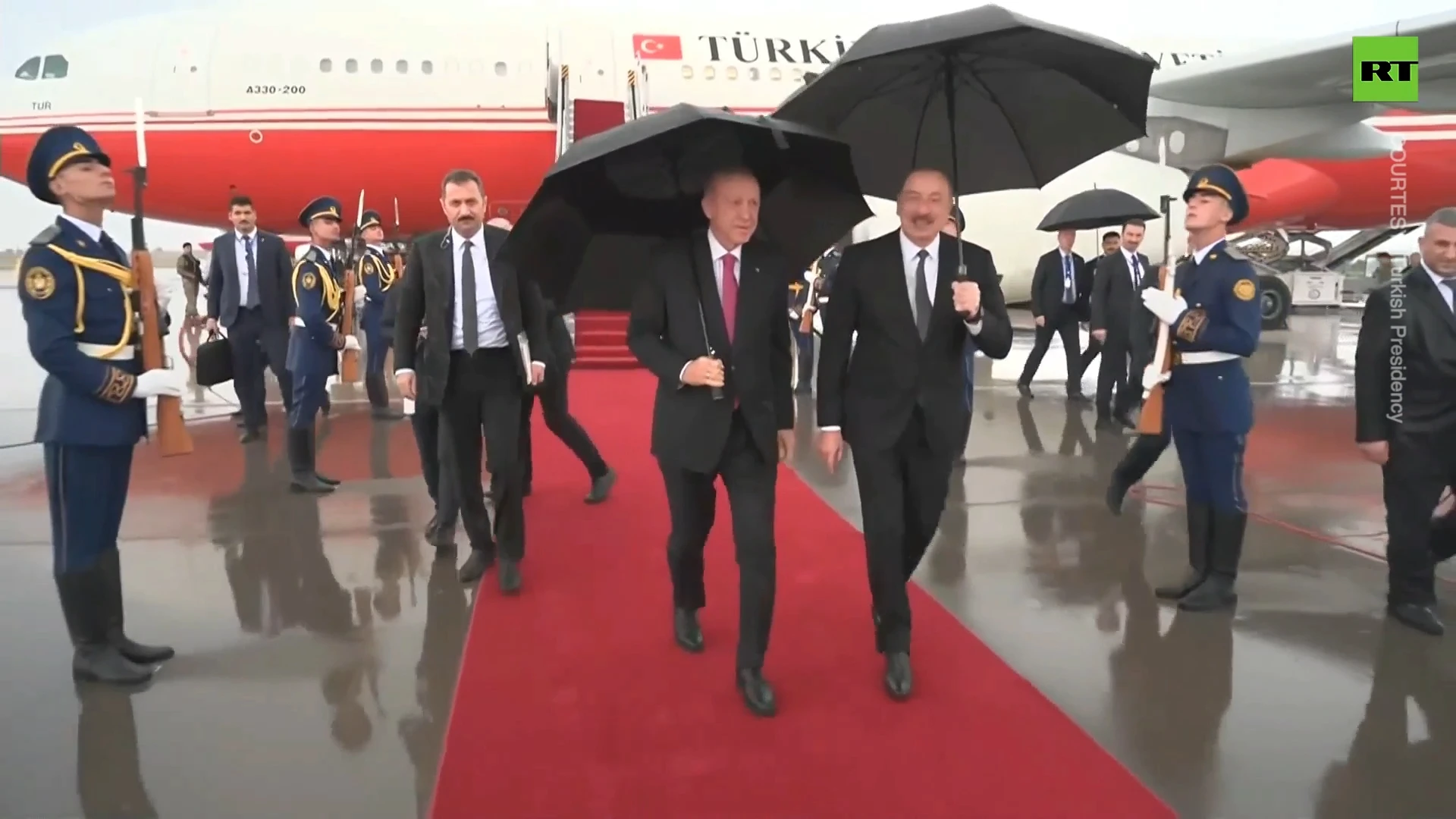 Turkish President Erdogan visits Azerbaijan to meet with his counterpart Aliyev