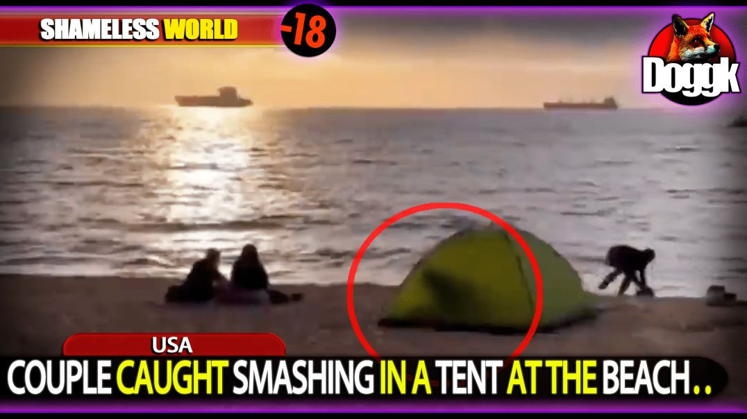 COUPLE CAUGHT SMASHING IN A TENT AT THE BEACH.. (USA)