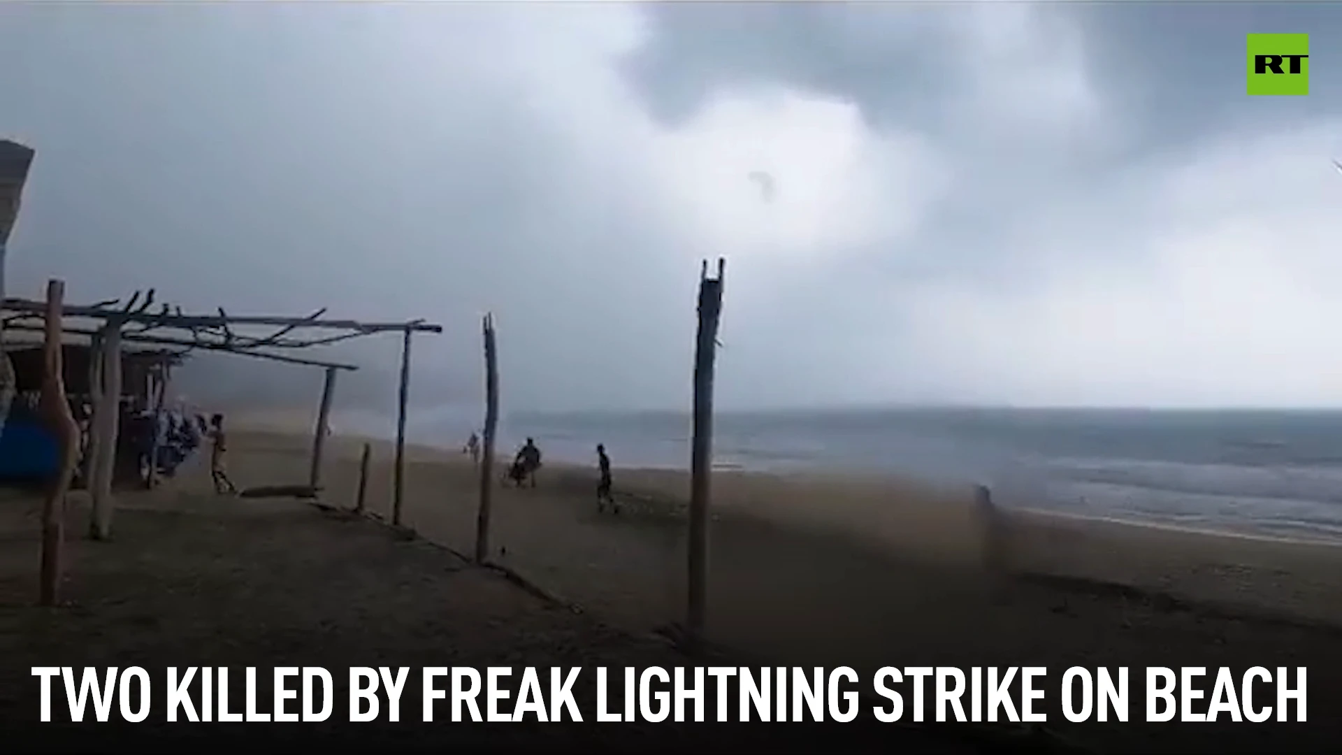Two killed by freak lightning strike on beach