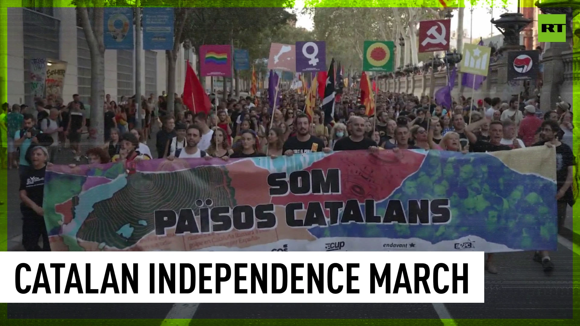 Thousands march for Catalan independence in Barcelona