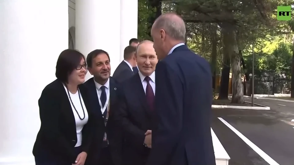 Putin greets Türkiye’s Erdogan in Sochi ahead of grain deal talks