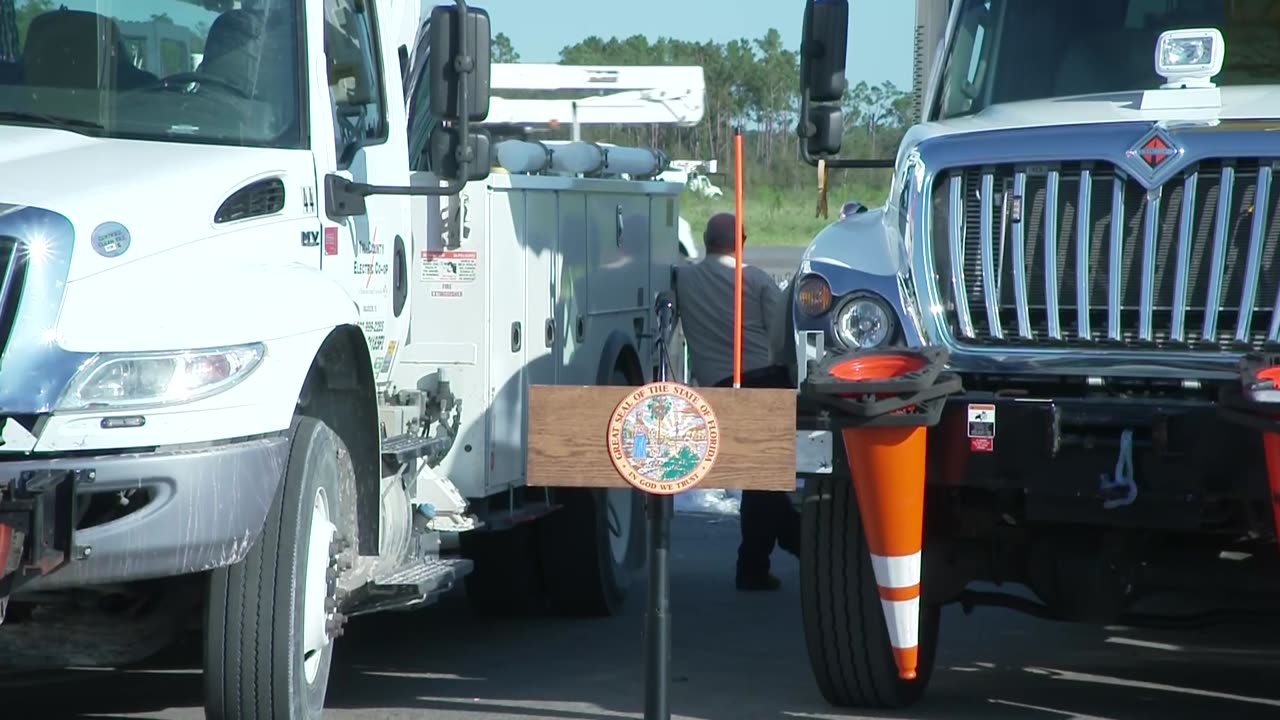 Governor DeSantis Holds A Press Conference on Hurricane Idalia Recovery in Perry