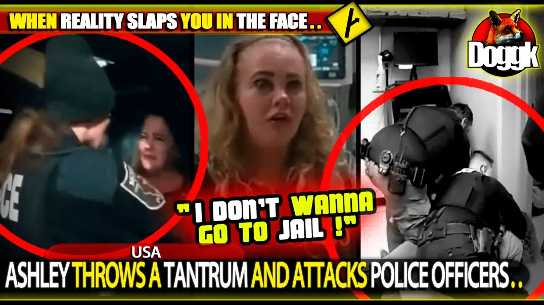 ASHLEY THROWS A TANTRUM AND ATTACKS POLICE OFFICERS.. (USA) >> INSANITY IN ALL IT'S BEATY !!