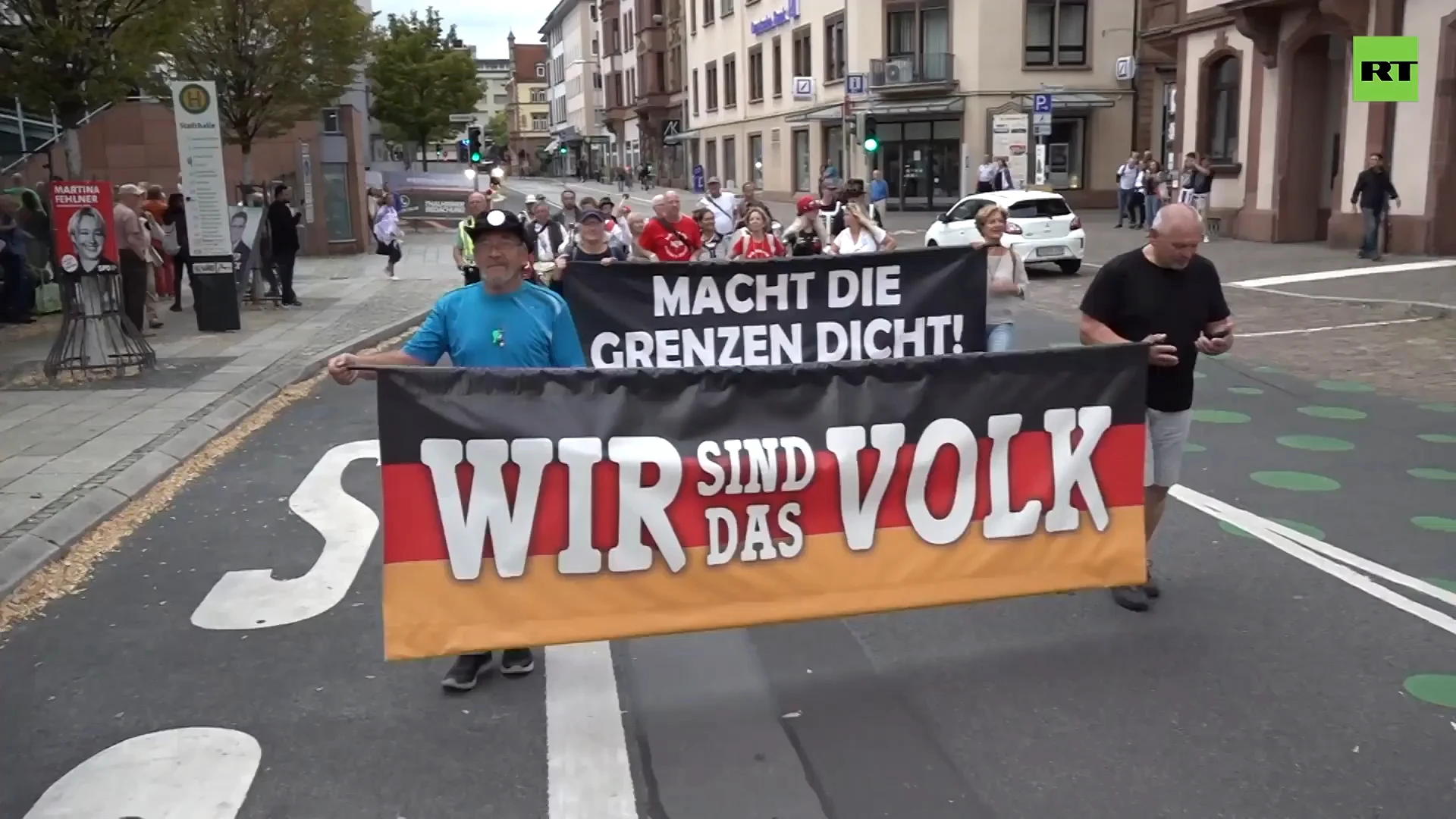 German Unity Day marked by anti-govt march in Aschaffenburg