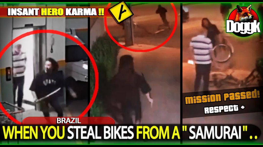 WHEN YOU STEAL BIKES FROM A " SAMURAI ".. (BRAZIL) >> HEROIC & SMART ACTION AGAINST THEFT !!