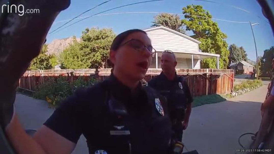 How this person addressed police officers. "Get off my property bitch"