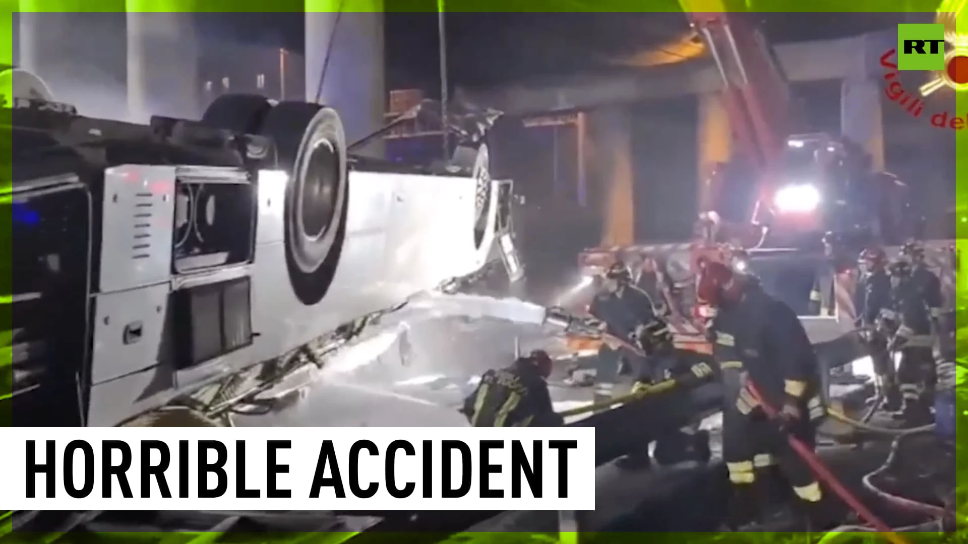 Horrific tourist bus crash leaves dozens dead in Italy