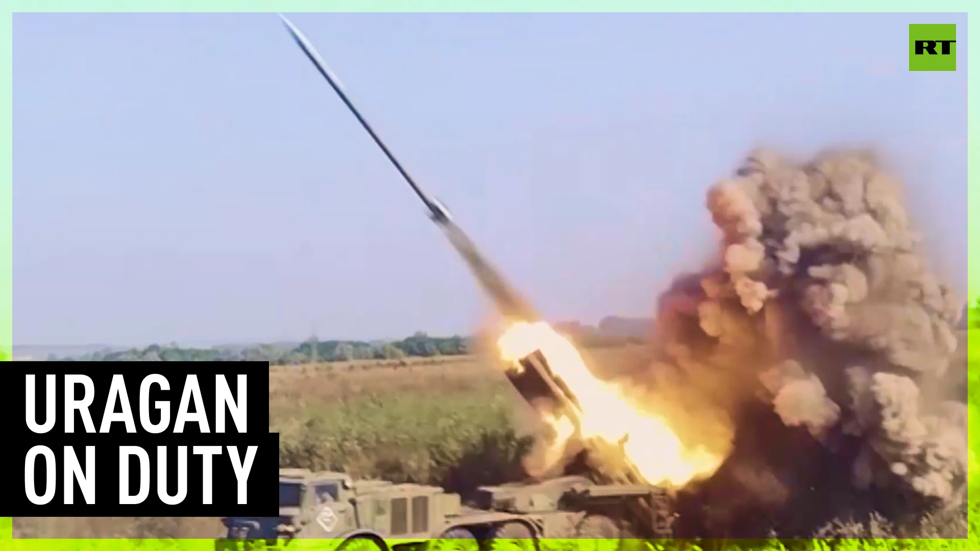 Uragan MLRS crew on fire mission