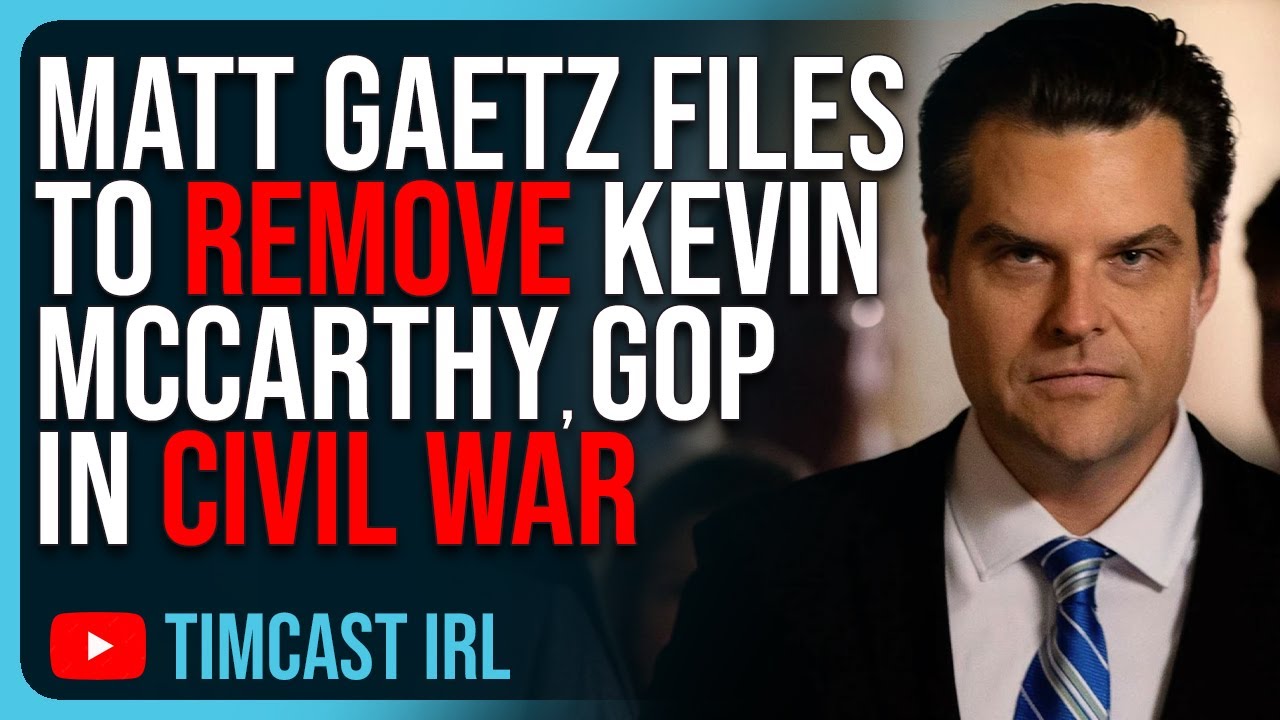 Matt Gaetz Files To REMOVE Kevin McCarthy, GOP In CIVIL WAR