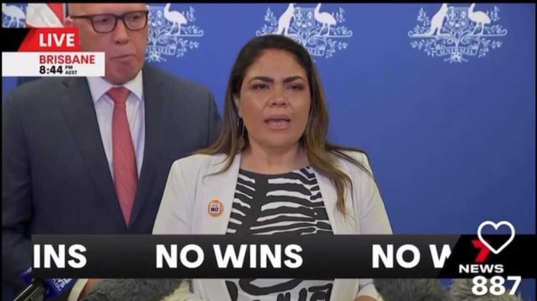 THE NO VOTE WINS!!! BEAUTIFUL POWERFUL SPEECH last night from JACINTA PRICE