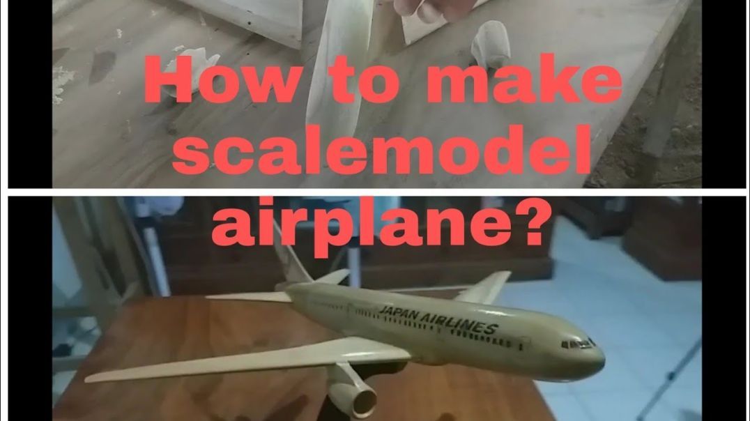 Wood carving - how to make scale model wooden airplane - woodworking art